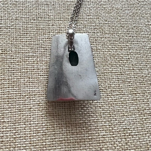 New Blue Apatite Crystal Abstract Modern Style Pendant - Picture 4 of 6